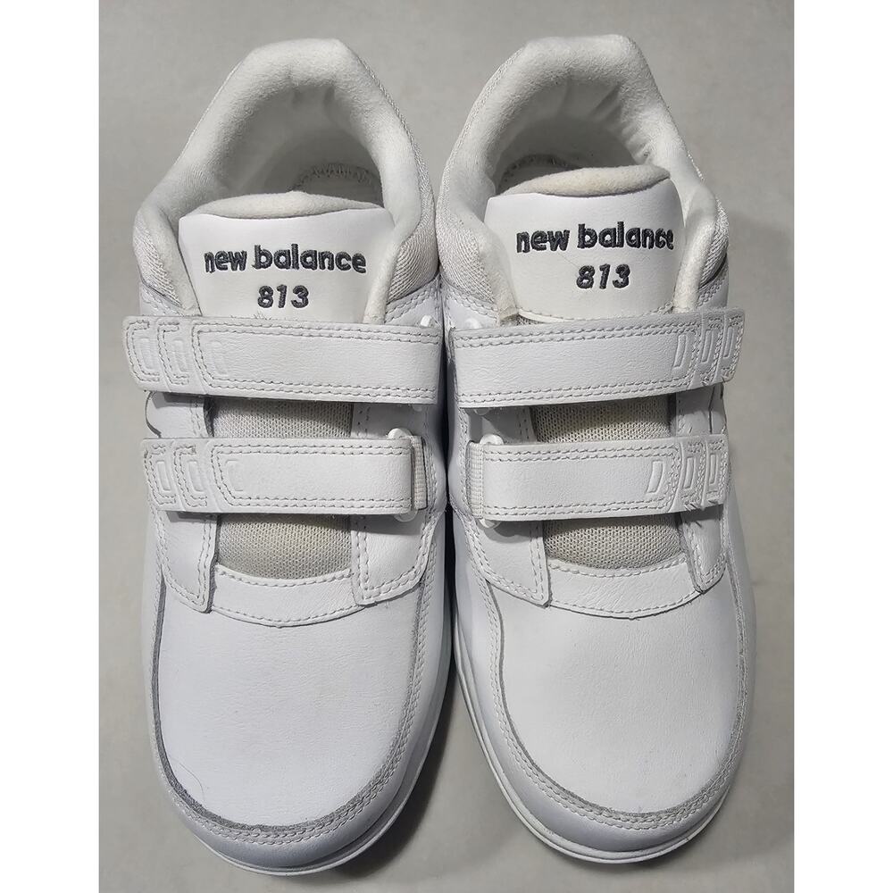New Balance 813 Hook and Loop White Leather Walking Shoes Men’s Size 8.5 Wide 4E
